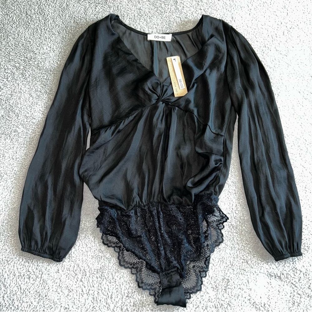 DO+BE Charcoal Long Sleeve Bodysuit